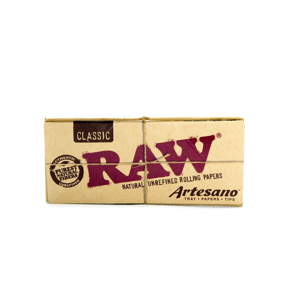 RAW CLASSIC ARTESANO KING SIZE SLIM PAPERS + TIPS + TRAY