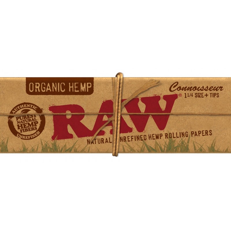RAW ORGANIC CONNOISSEUR 1 1/4 PAPERS + TIPS