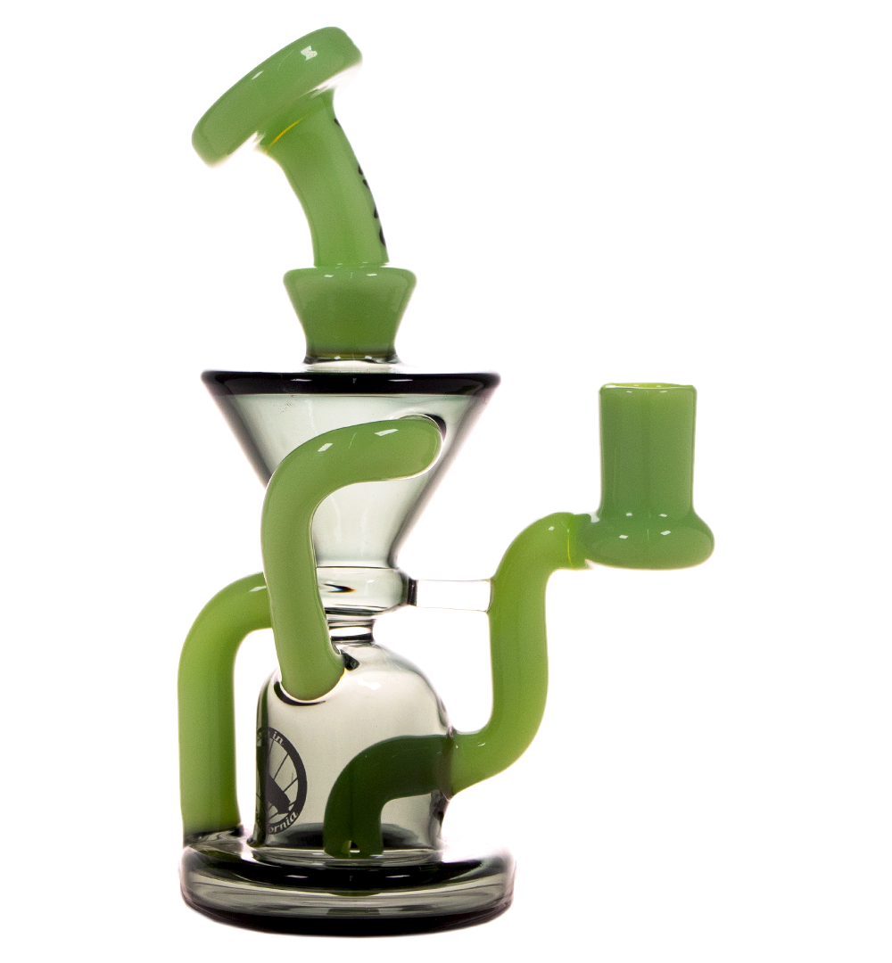 MAV GLASS: 7" THE HUMBOLDT MINI RECYCLER SLIME GREEN