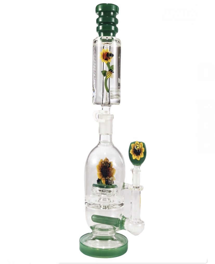 APOLLO: FREEZE SUNFLOWER BEE WATER PIPE