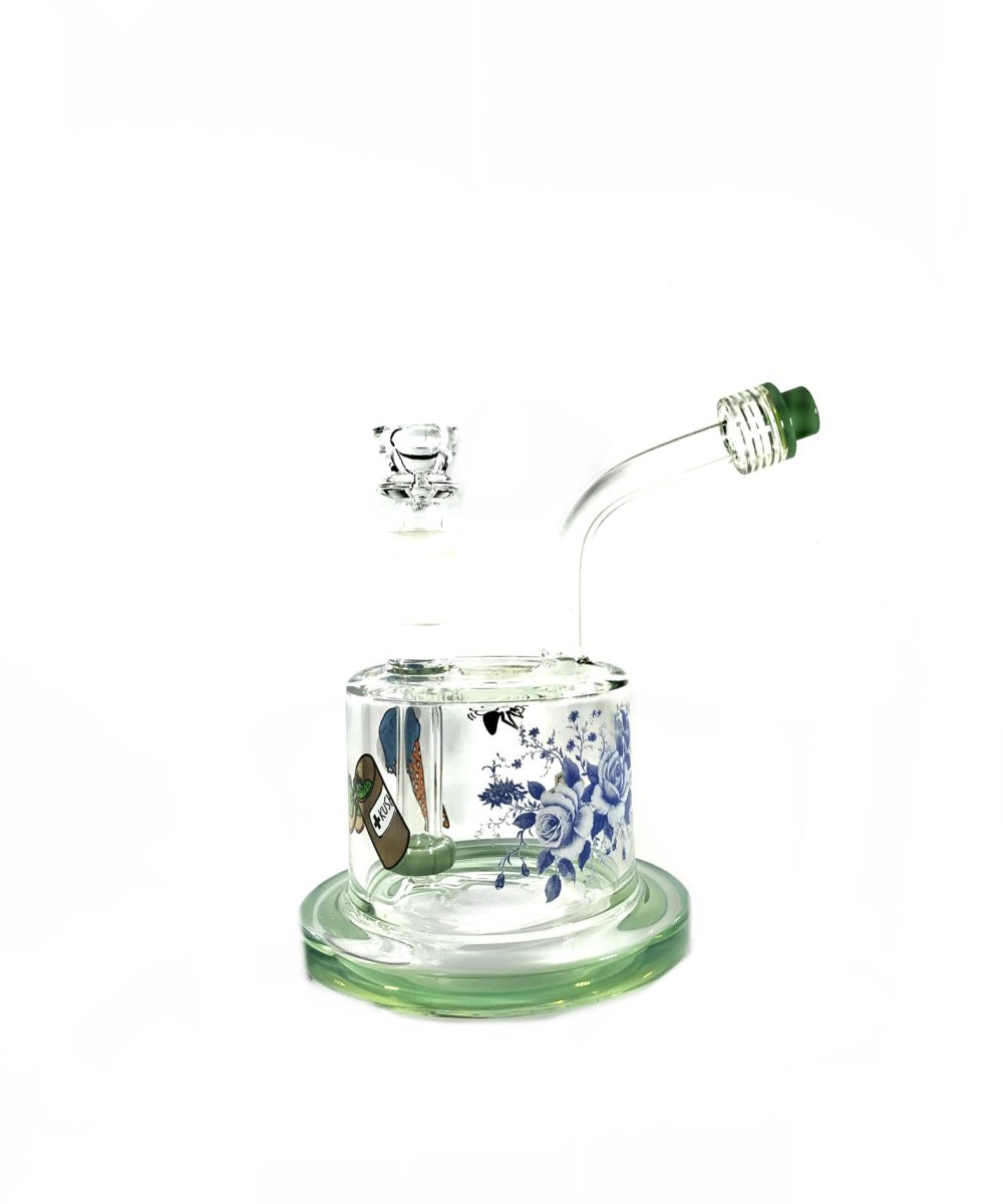 CLEAR WATER PIPE WITH PRINT 5"