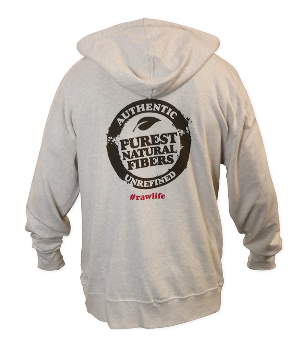 Alternative view of RAW: ORGANIC ZIP HOODIE