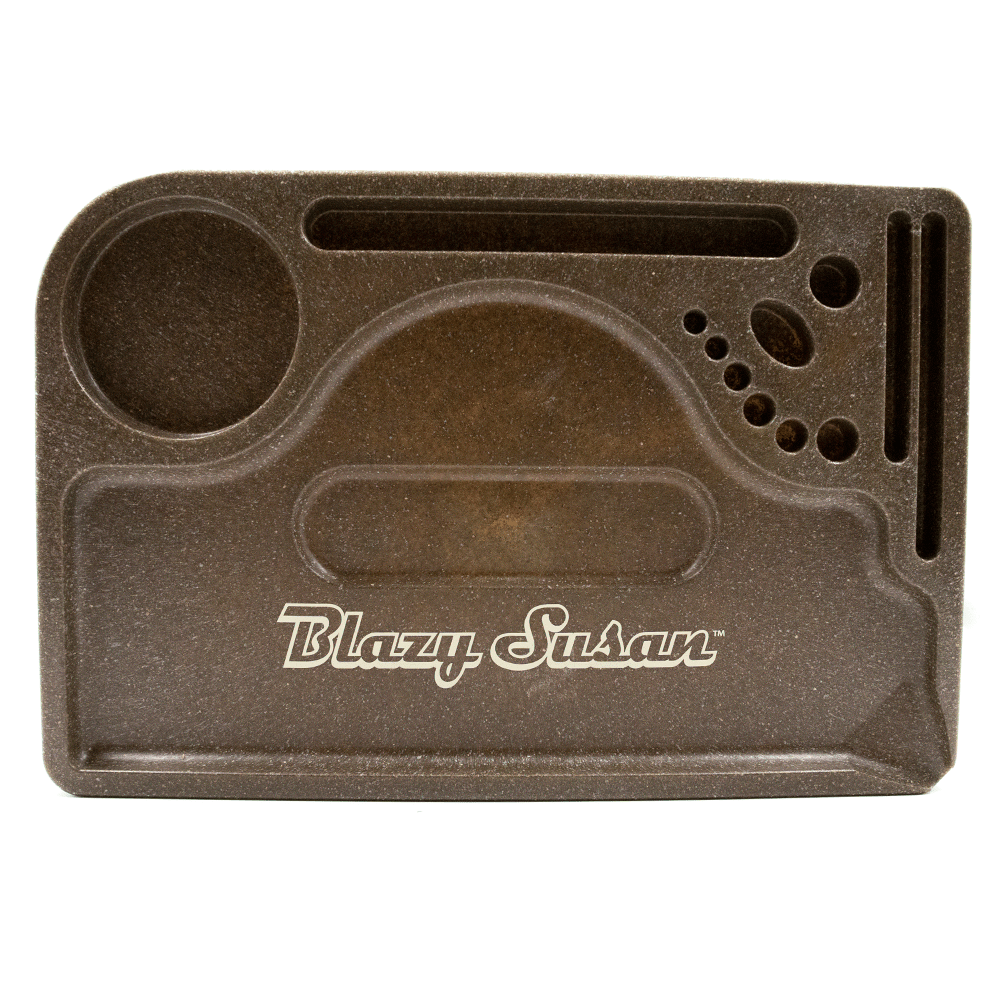 BLAZY SUSAN: HEMP PLASTIC ROLLING TRAY