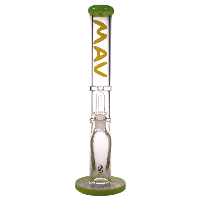 MAV GLASS: STRAIGHT 17.5" X 9MM UFO TUBE SLIME GREEN