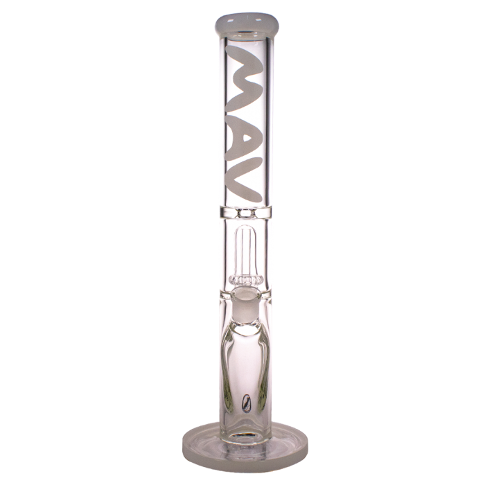 MAV GLASS: STRAIGHT 17.5" X 9MM UFO TUBE WHITE
