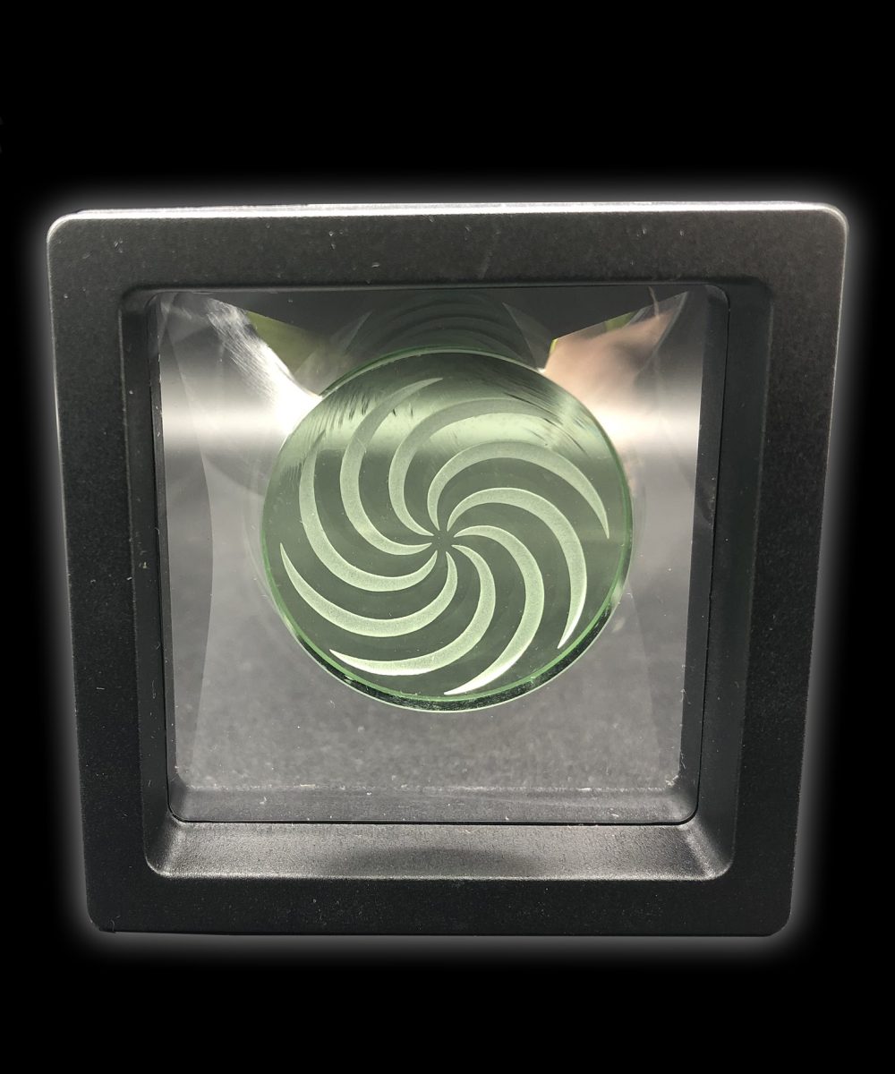 CHANNEL CAPS: 35MM SINGLE COIN CAP VORTEX GREEN