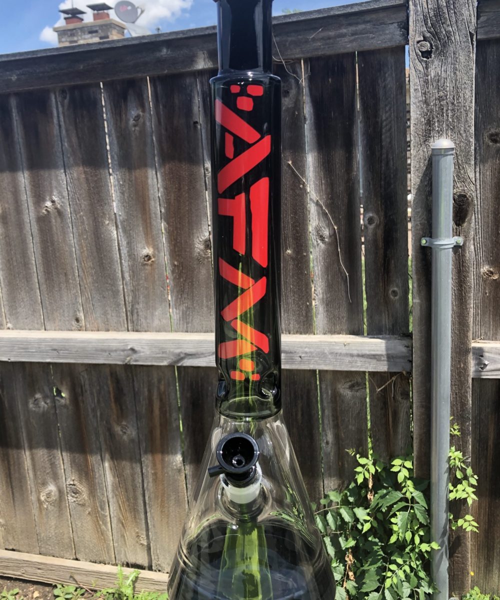 ALIEN FLOWER MONKEY: 18" 9MM T405 LOGO BEAKER