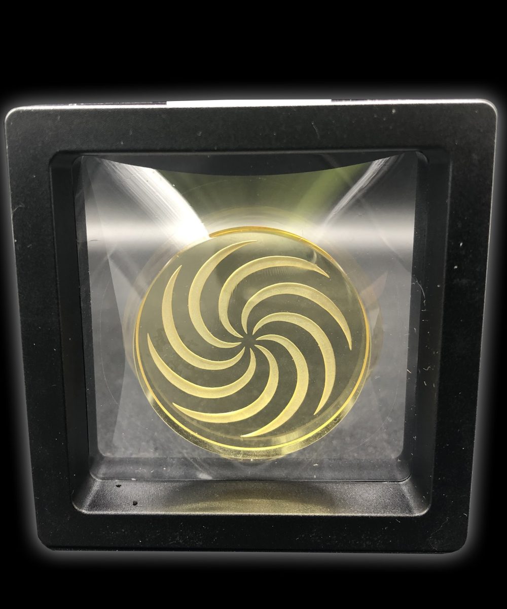 CHANNEL CAPS: 35MM SINGLE COIN CAP VORTEX YELLOW