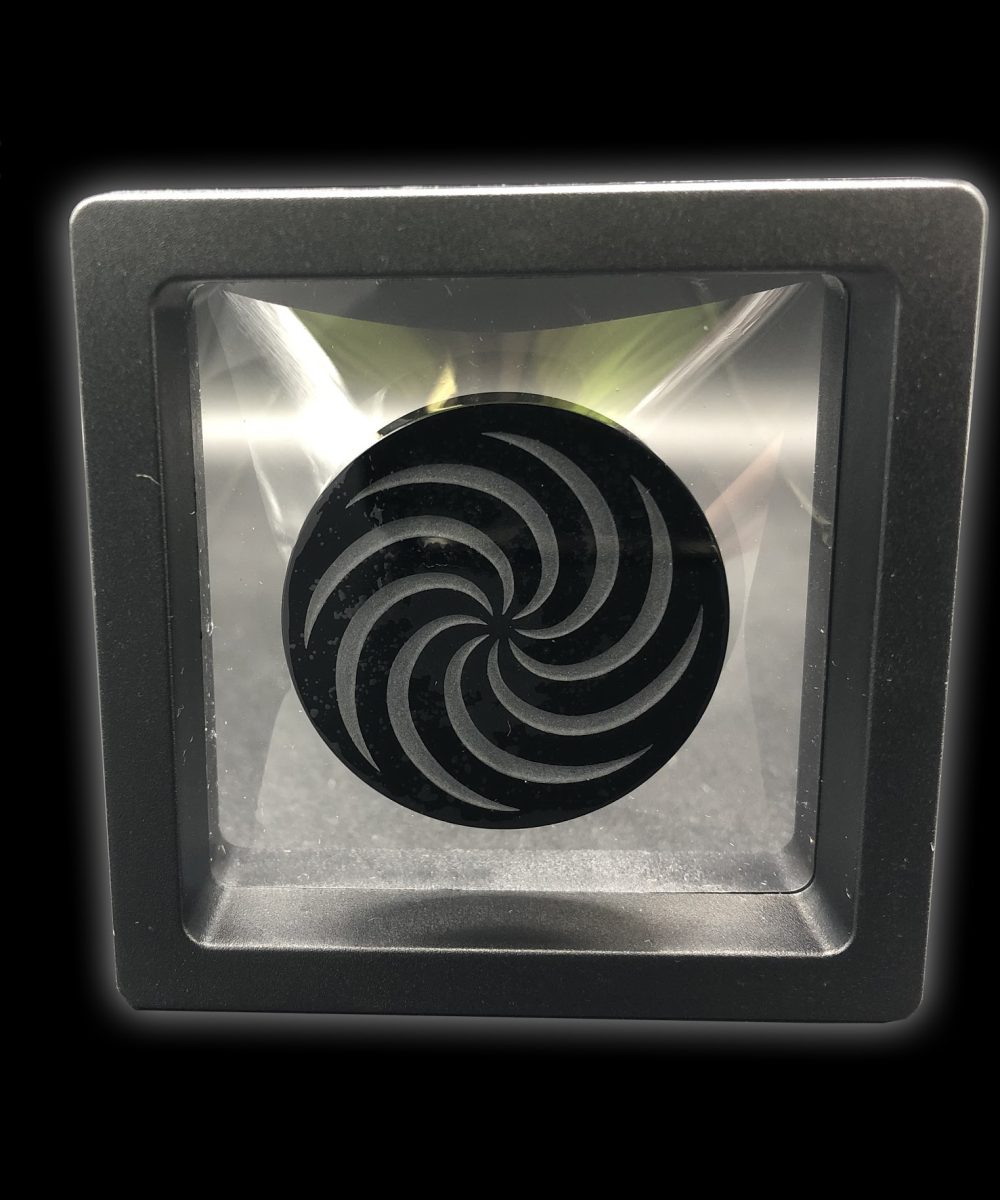 CHANNEL CAPS: 35MM SINGLE COIN CAP VORTEX BLACK