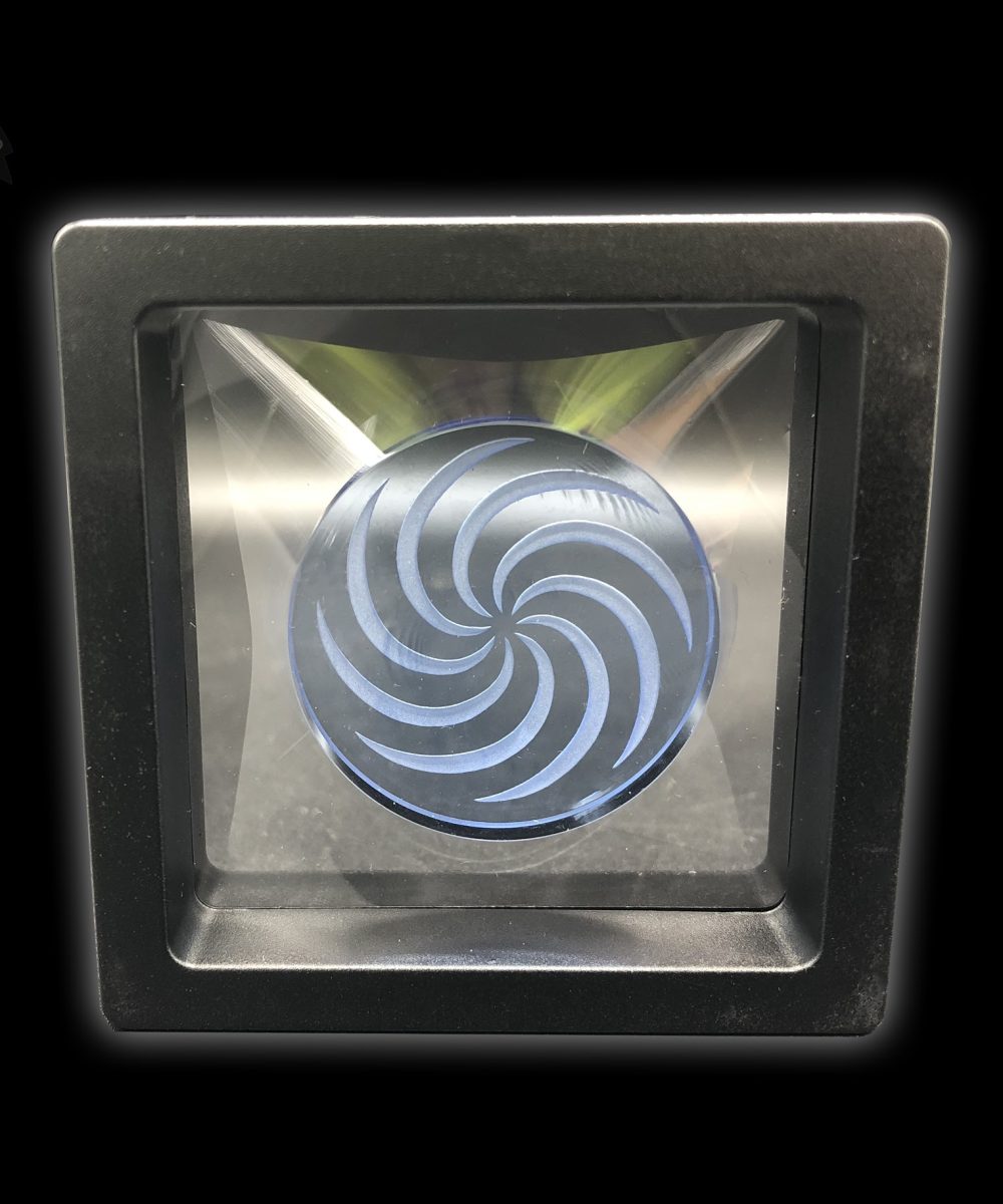 CHANNEL CAPS: 35MM SINGLE COIN CAP VORTEX BLUE