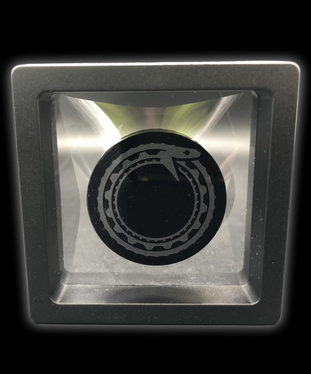 CHANNEL CAPS: 35MM DOUBLE COIN CAP VORTEX BLACK SNAKE LIMITED EDITION