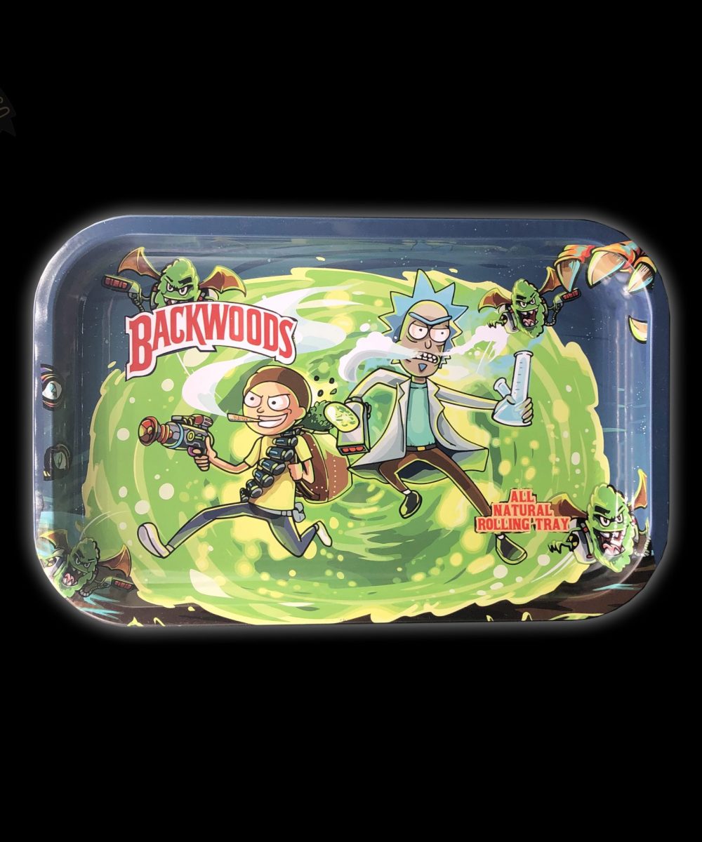 RICK AND MORTY ROLLING TRAY MEDIUM PORTAL GUN