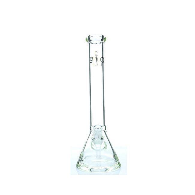 SMOQ GLASS: 9MM 15″ BOROSILICATE BEAKER WATER PIPE HEAVY THICK