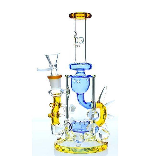 SMOQ GLASS 5MM THICK BOROSILICATE 9″ INLINE BASED SHOWER HEAD