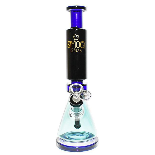 SMOQ GLASS: 12 INCH BYLING DLAR DESIGN WITH 14MM SLIDER WATER PIPE “SMOQ31”