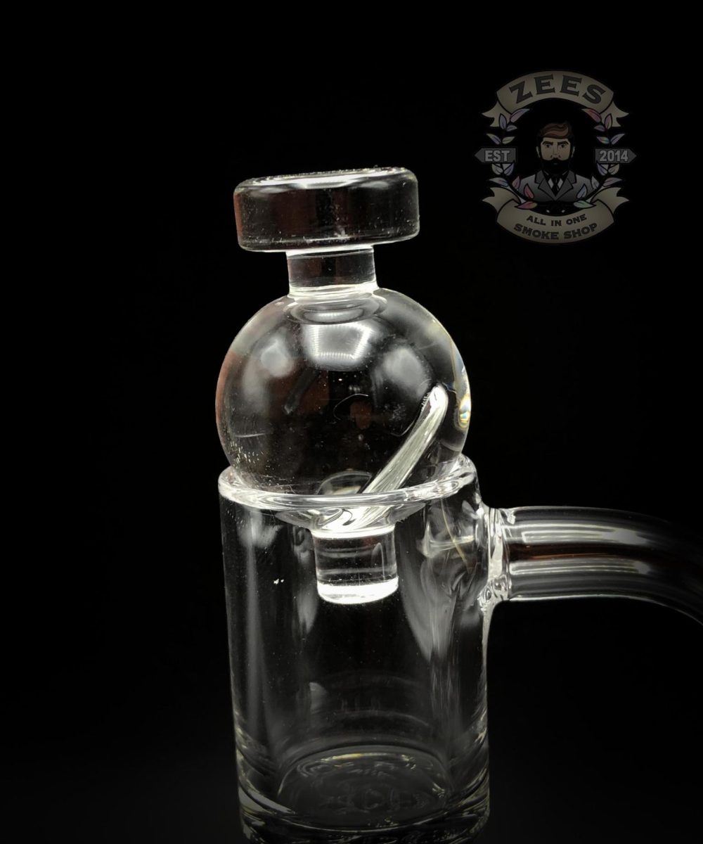 CRIPPLE HILL GLASS: 25MM SPINNER CAP CLEAR