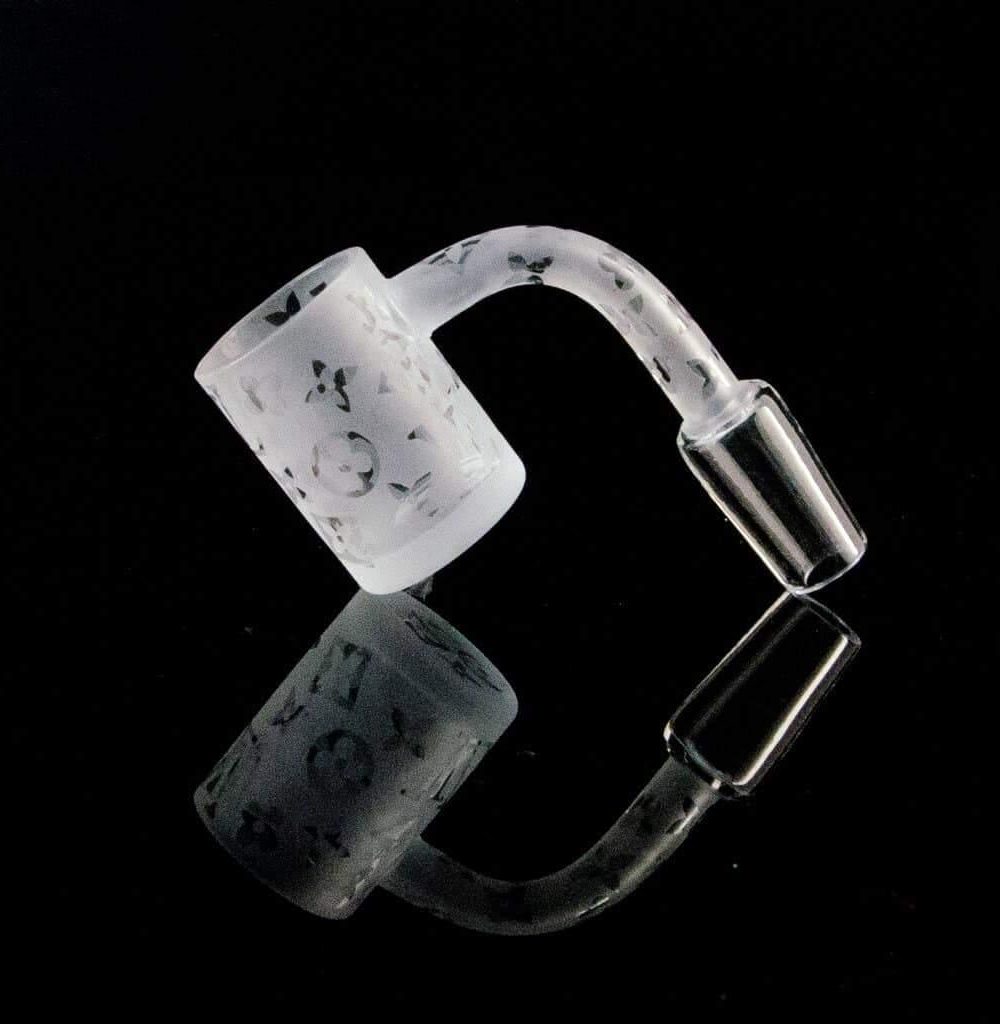 LV BANGER 14MM MALE 90 DEGREE FLAT TOP BANGER FROSTED