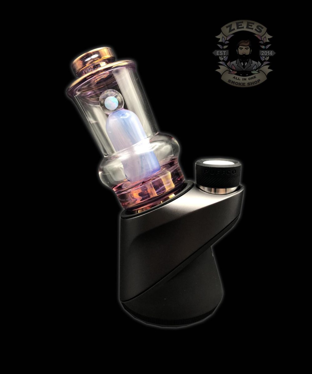 SPIDER GLASS X SCOMO: #1/12 PURPLE FUMED INCEPTION PUFFCO PEAK AND PEAK PRO ATTACHMENT