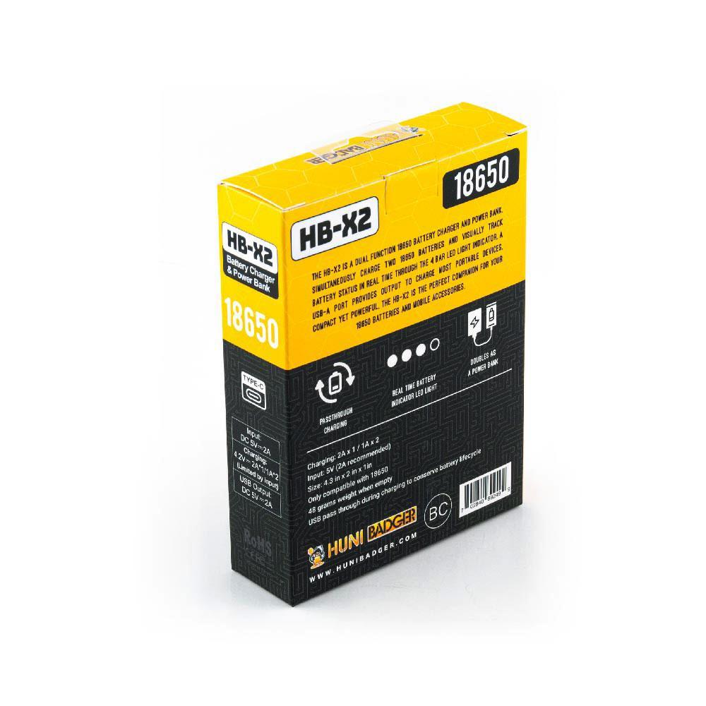 Alternative view of HUNI BADGER: X2 BATTERY CHARGER / POWER BANK