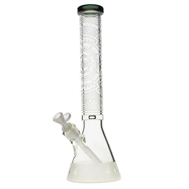 CHEECH GLASS: 16″ HANDCRAFTED SANDBLASTED BEAKER