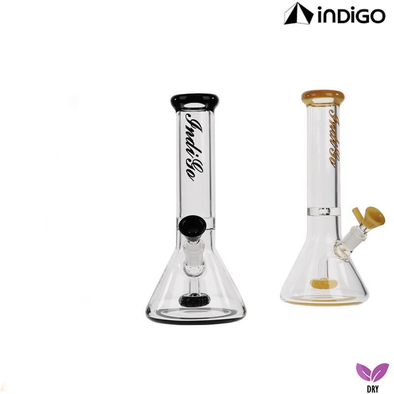 9″ INDIGO SHOWER HEAD BEAKER BASE ICE GLASS WATER PIPE