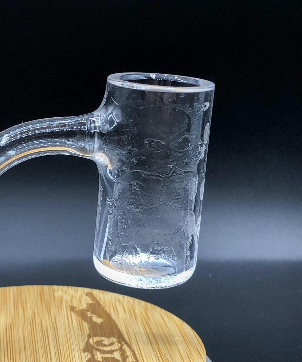 Alternative view of LONG ISLAND QUARTZ: ALIEN ETCHED BANGER BEVELED EDGE ASSORTED SIZES