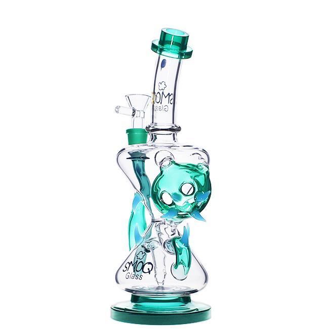 SMOQ GLASS: 10" SPIKED HORN INCYCLER RECYCLER