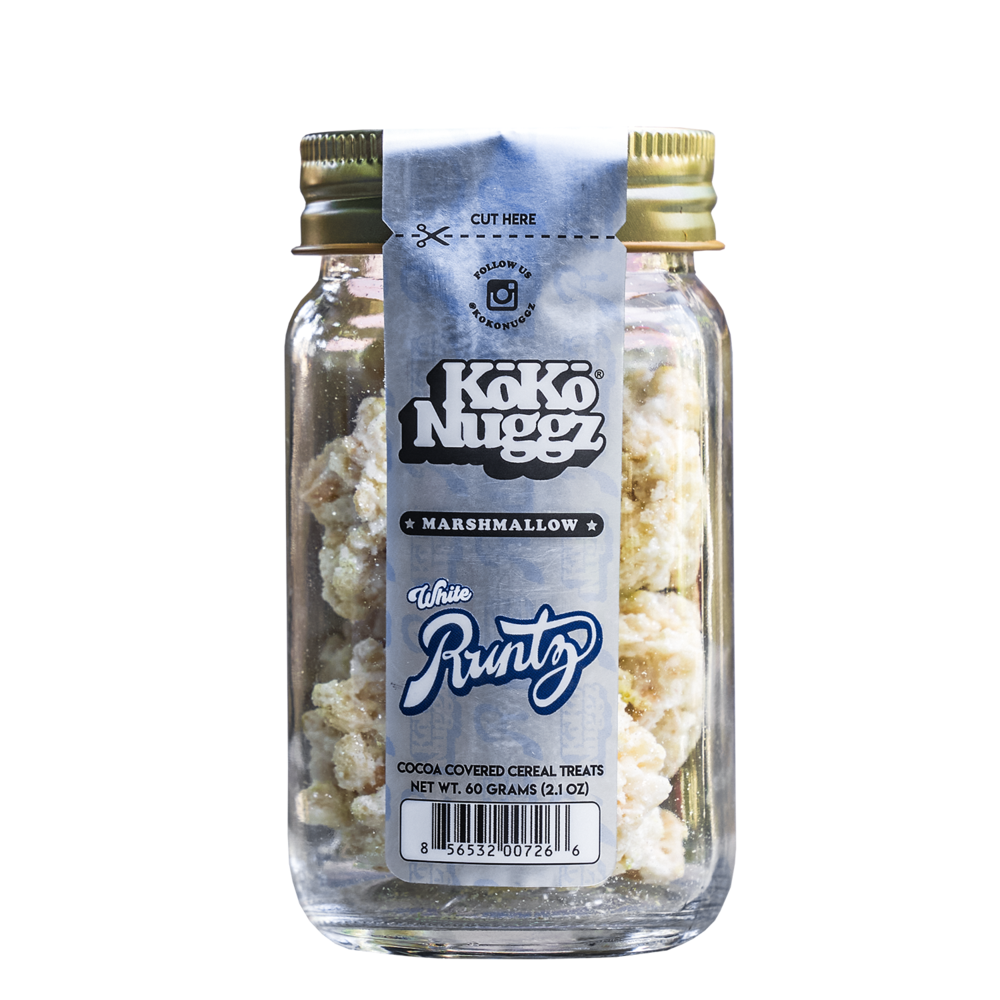 KOKO NUGGZ: MARSHMALLOW WHITE RUNTZ GLASS JAR