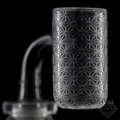 Alternative view of LONG ISLAND QUARTZ: FLOWER OF LIFE ETCHED BANGER ASSORTED SIZES