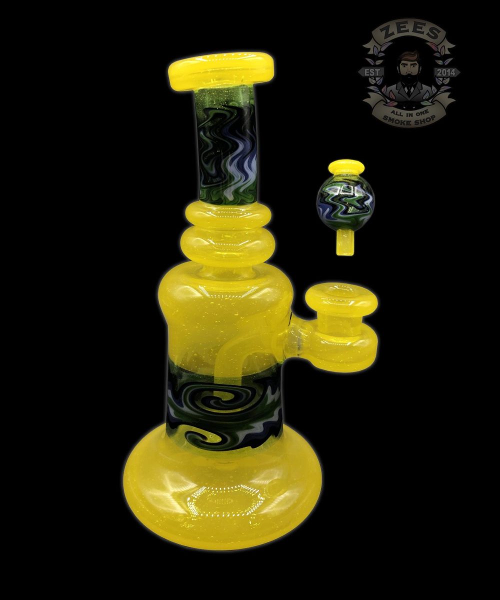 BHOMB BHOMB GLASS: 6" NIMBUS WITH WIG WAG ACCENTS JAMMER RIG