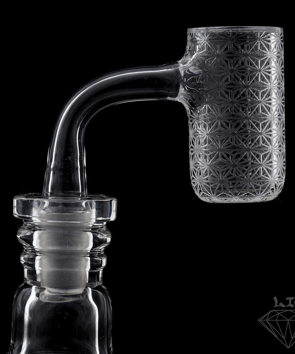 LONG ISLAND QUARTZ: FLOWER OF LIFE ETCHED BANGER ASSORTED SIZES