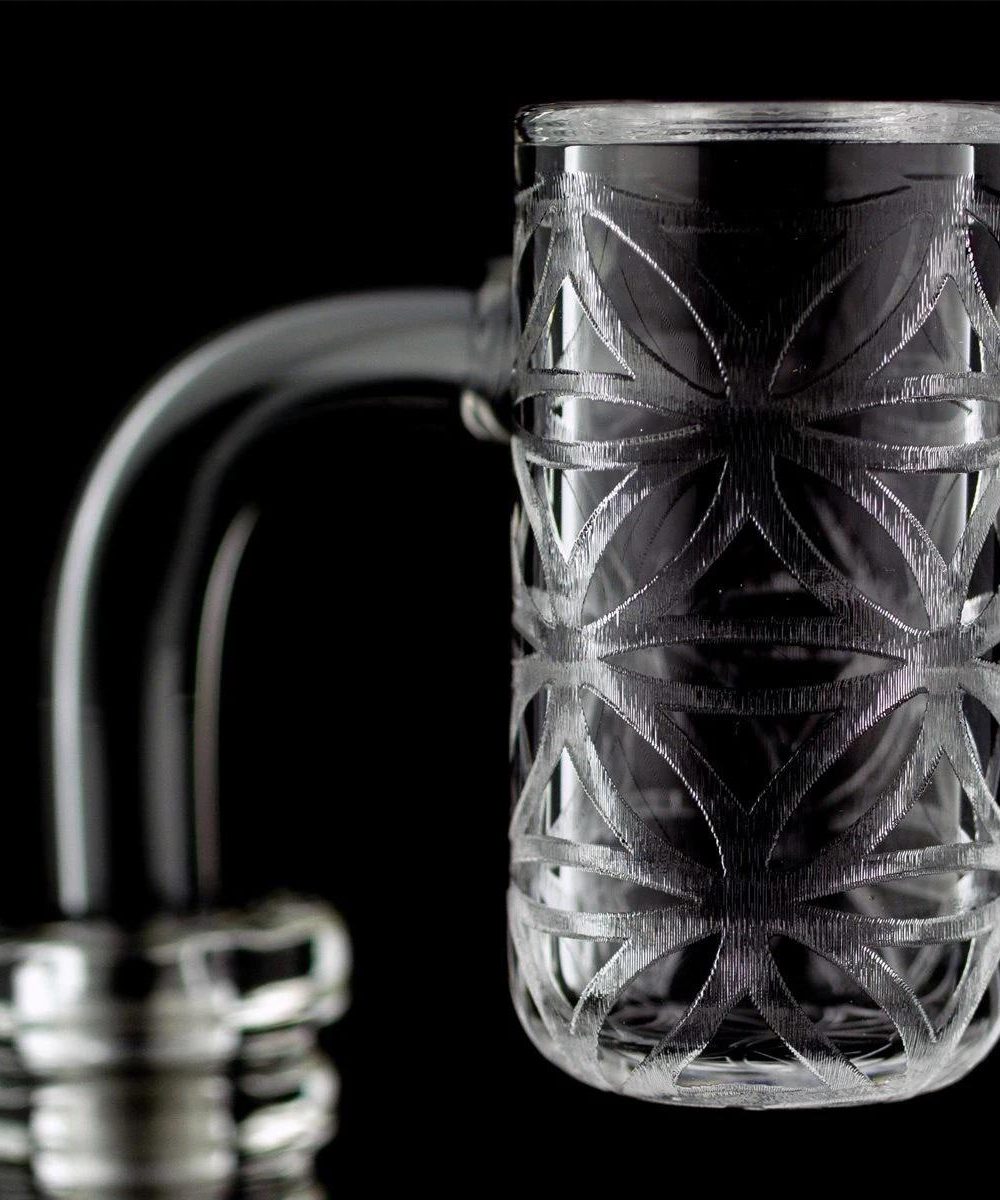 LONG ISLAND QUARTZ: SEED OF LIFE ETCHED BANGER ASSORTED SIZES