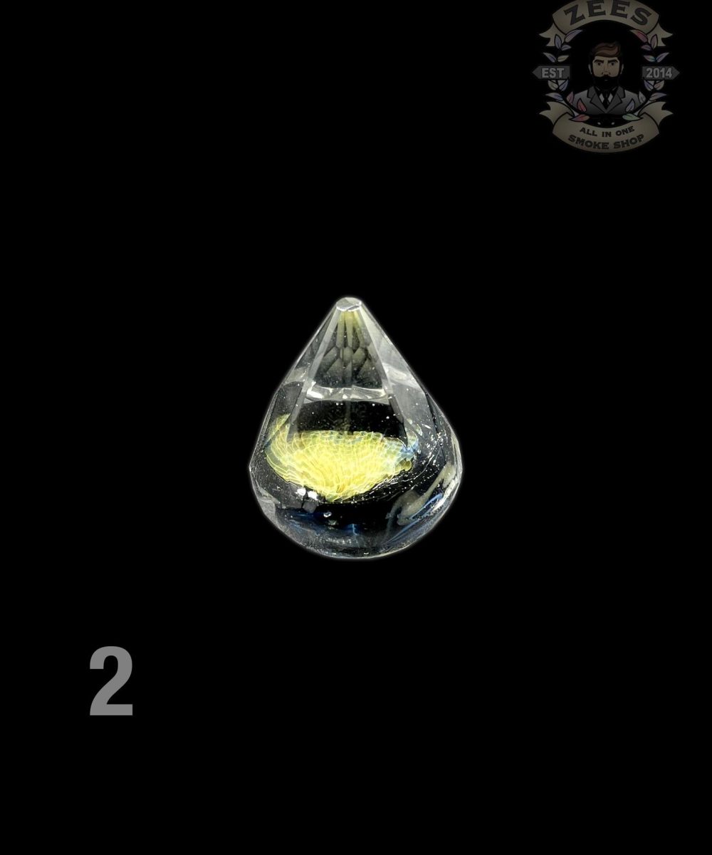 Alternative view of ICARUS GLASS: FACETED MARBLE SPINNER CAP