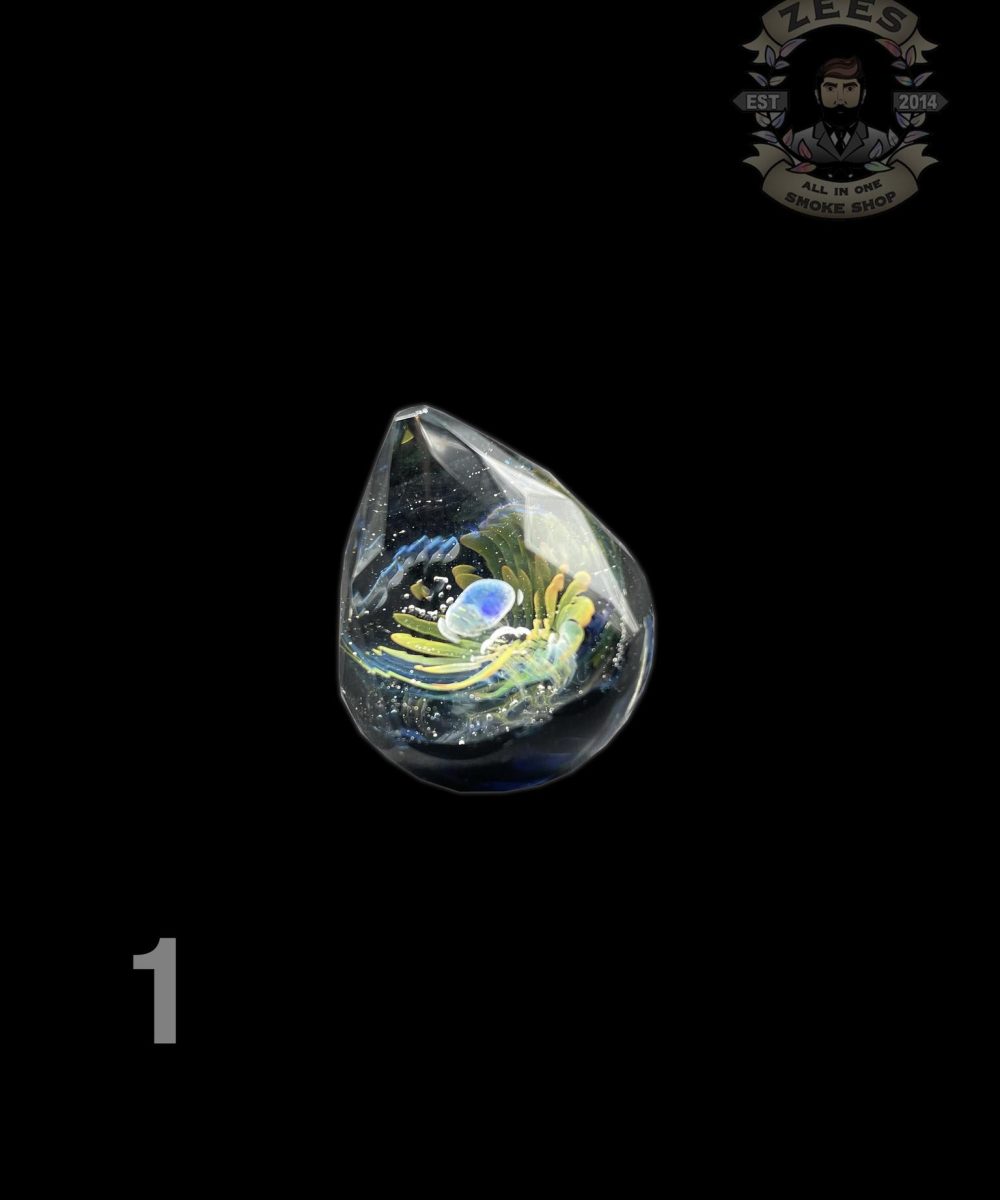 ICARUS GLASS: FACETED MARBLE SPINNER CAP