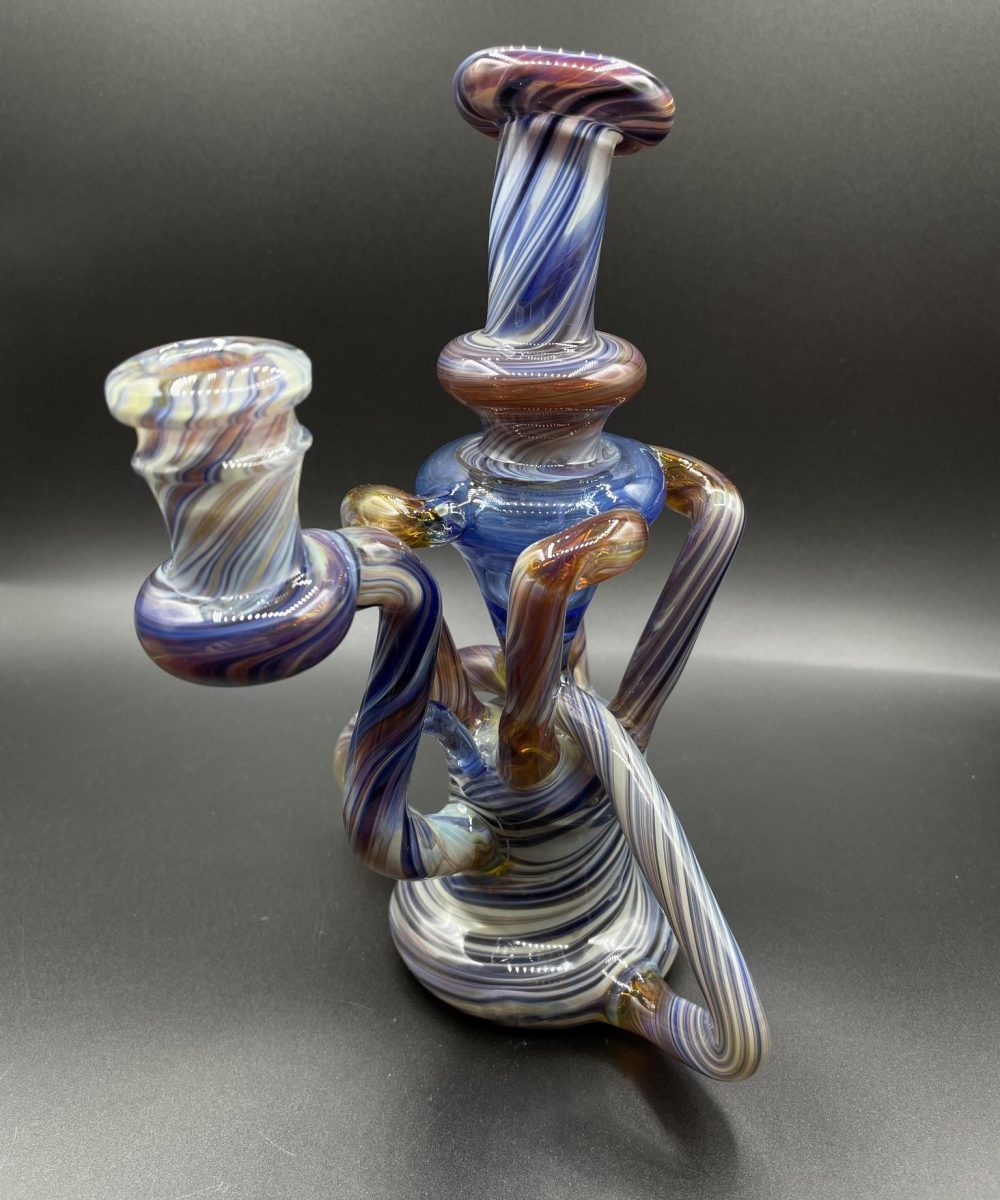 Alternative view of SPUNOUT GLASS: QUAD RECYCLER PASSION AND BLUE DREAM