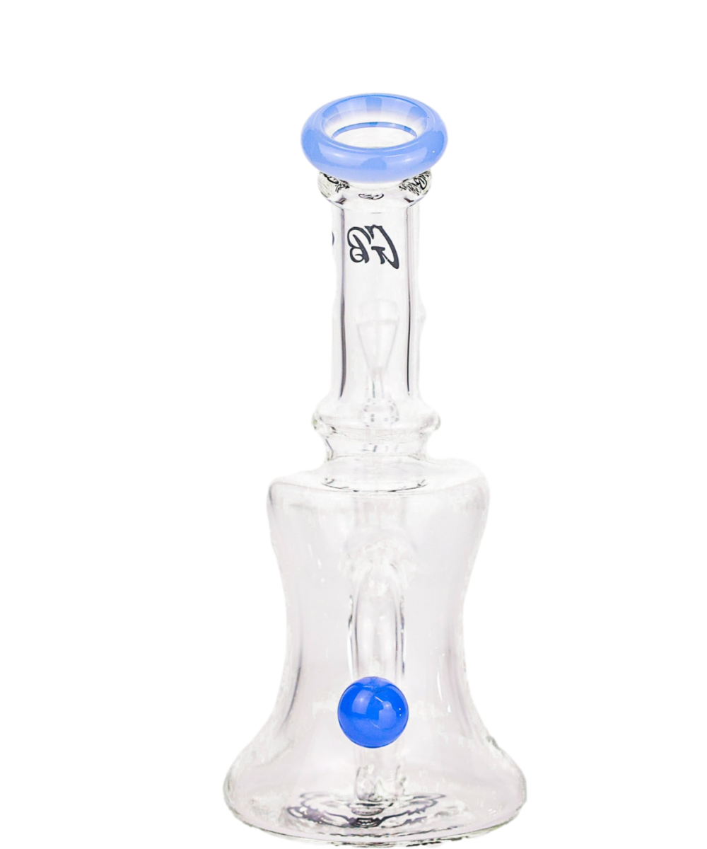 Alternative view of GREEN BEAR: 6.5" COLOR ACCENTED MARBLE CAN