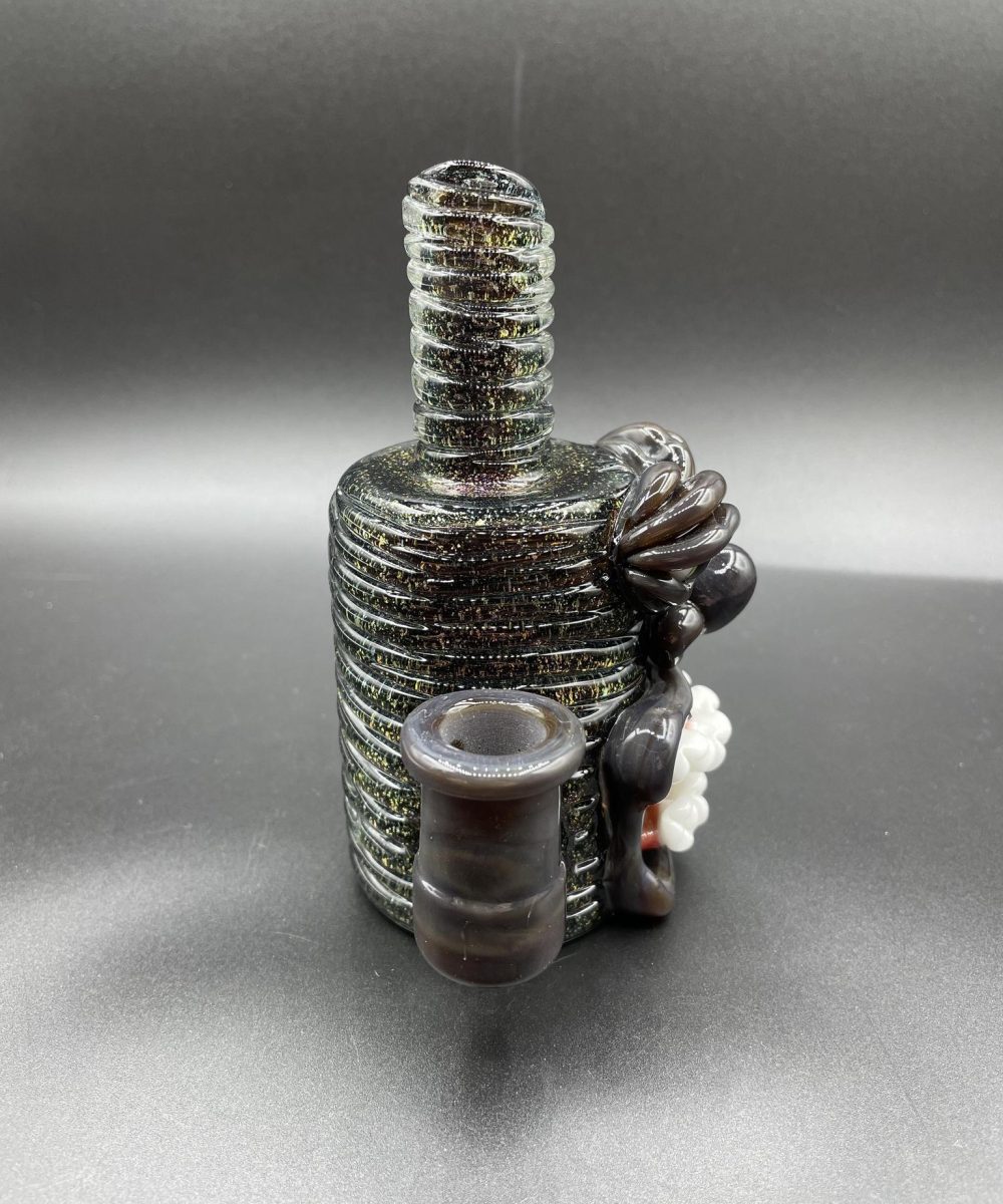 Alternative view of FROSTYS FRESH GLASS: FULL FACE BLACK DICHRO OVER BLACKJACK RIG