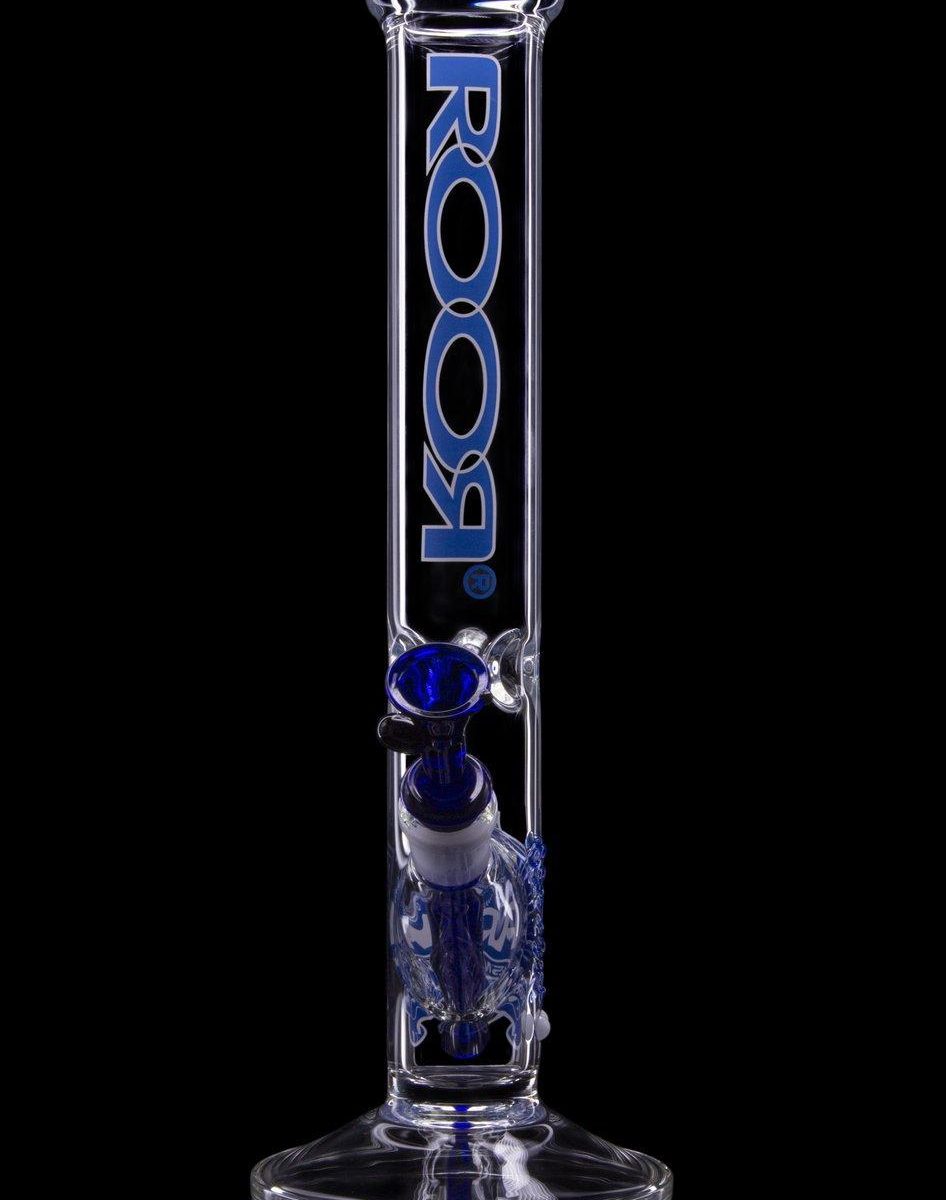 ROOR GLASS: INTRO COLLECTOR SERIES BLUE AND WHITE STRAIGHT TUBE
