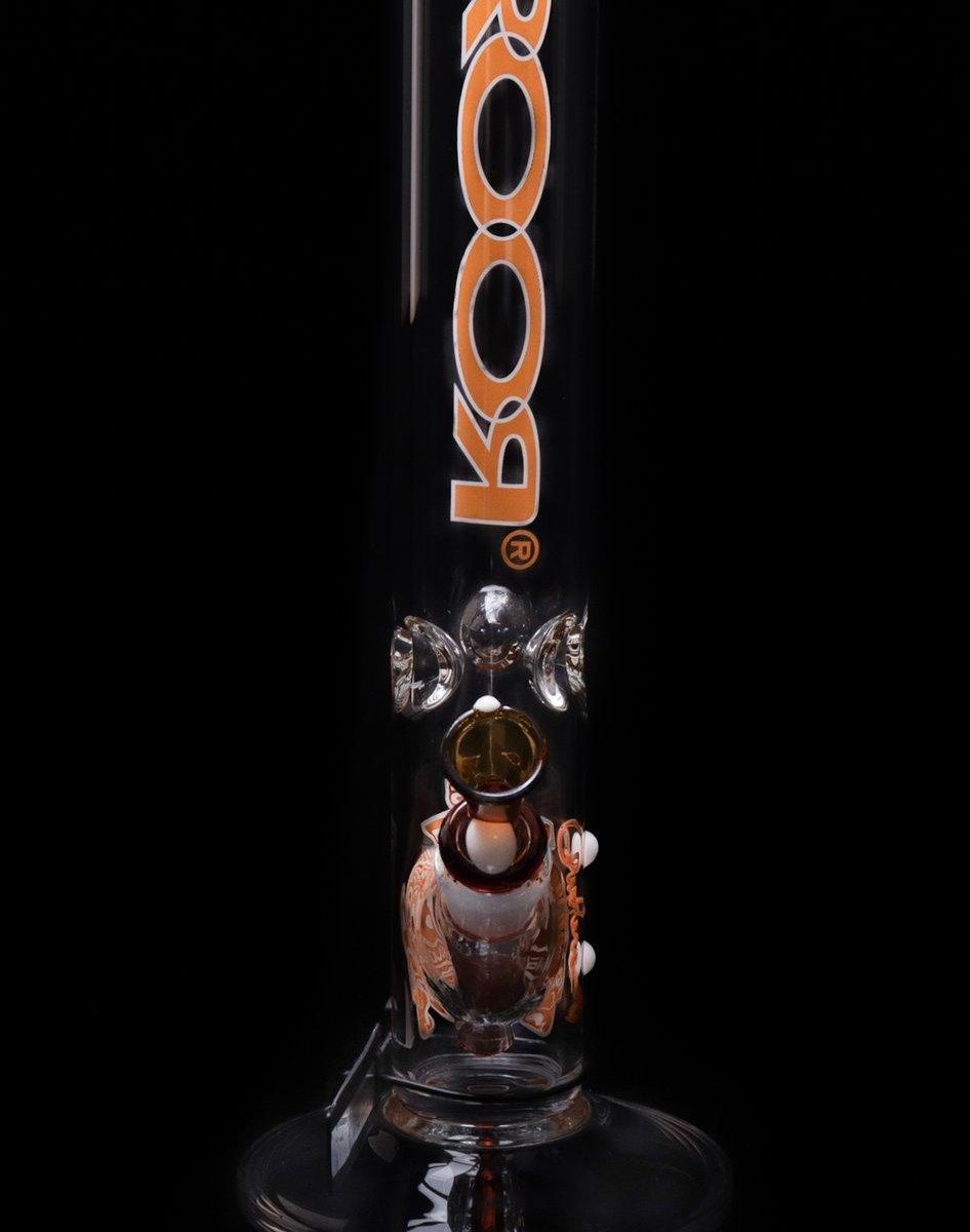 ROOR GLASS: INTRO COLLECTOR SERIES ORANGE AND WHITE STRAIGHT TUBE