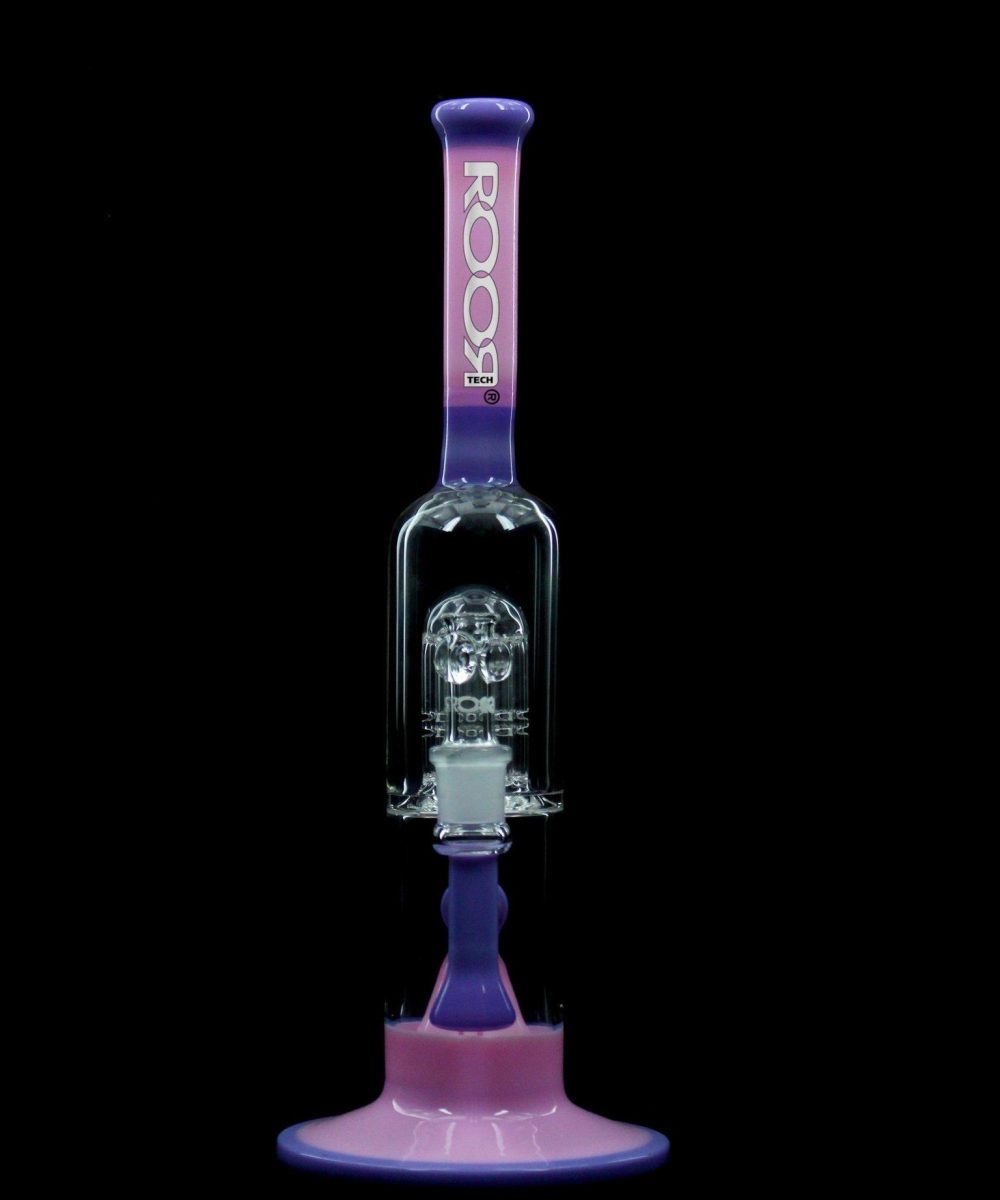 Alternative view of ROOR TECH: FIXED 14” STEMLESS BUBBLER PURPLE AND PINK
