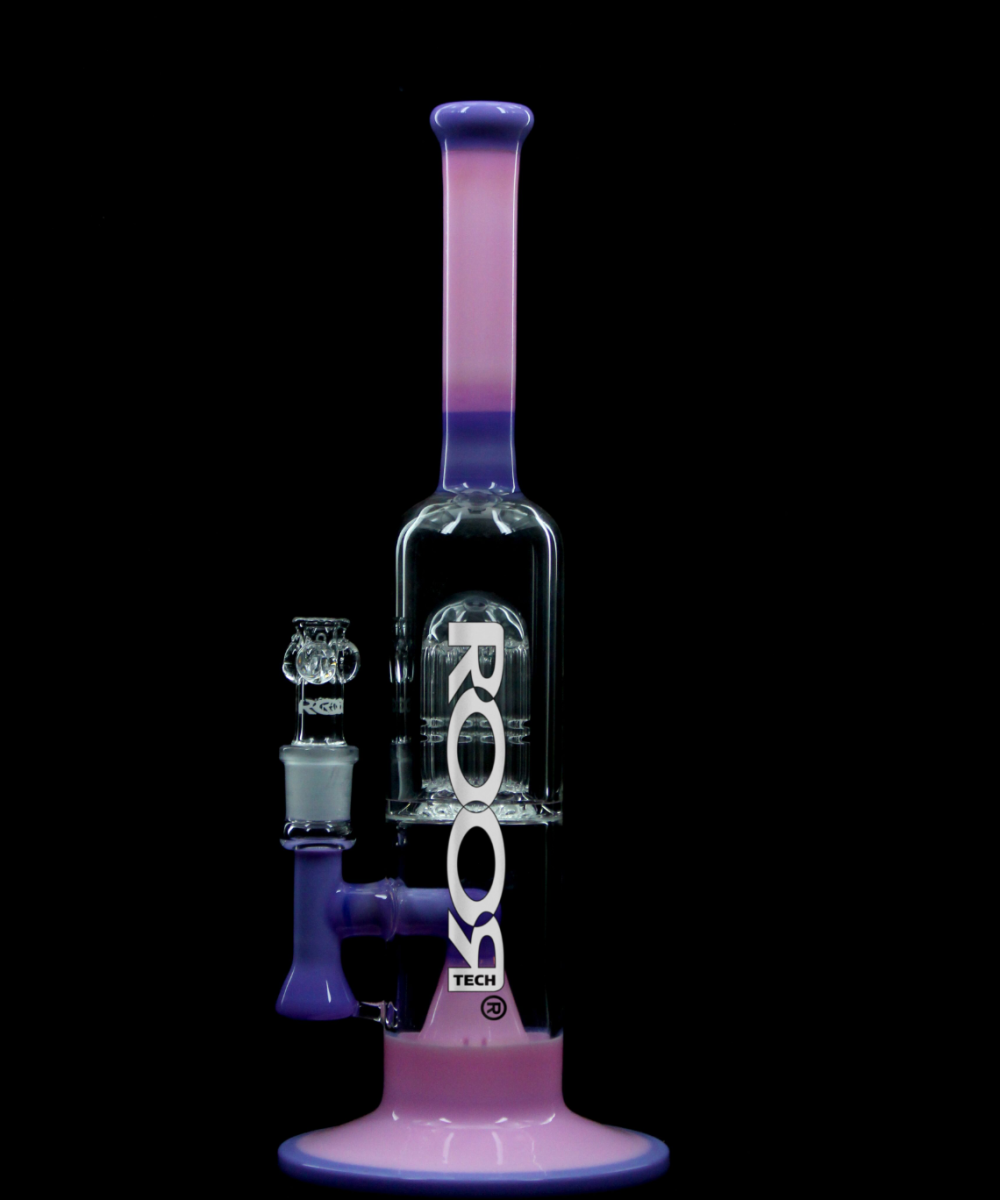 ROOR TECH: FIXED 14” STEMLESS BUBBLER PURPLE AND PINK