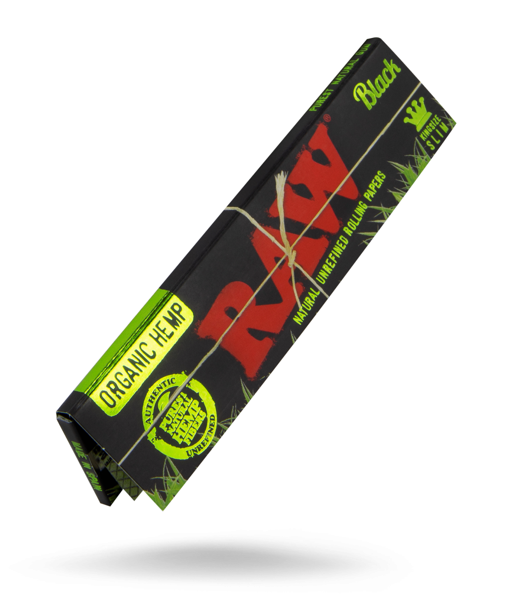 RAW: BLACK KING SIZE SLIM ORGANIC PAPER