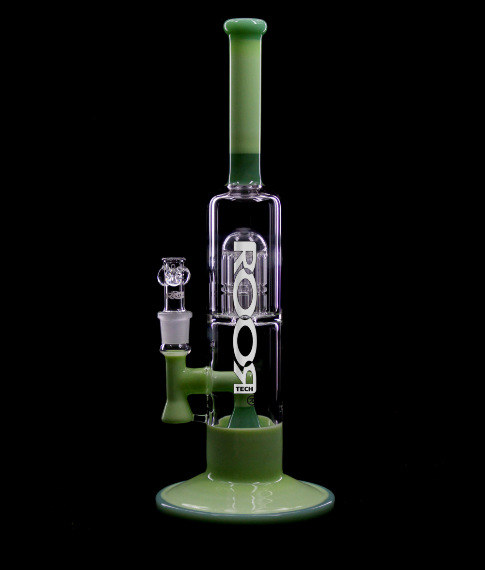 ROOR TECH: FIXED 14” STEMLESS BUBBLER MILKY GREEN AND MINT