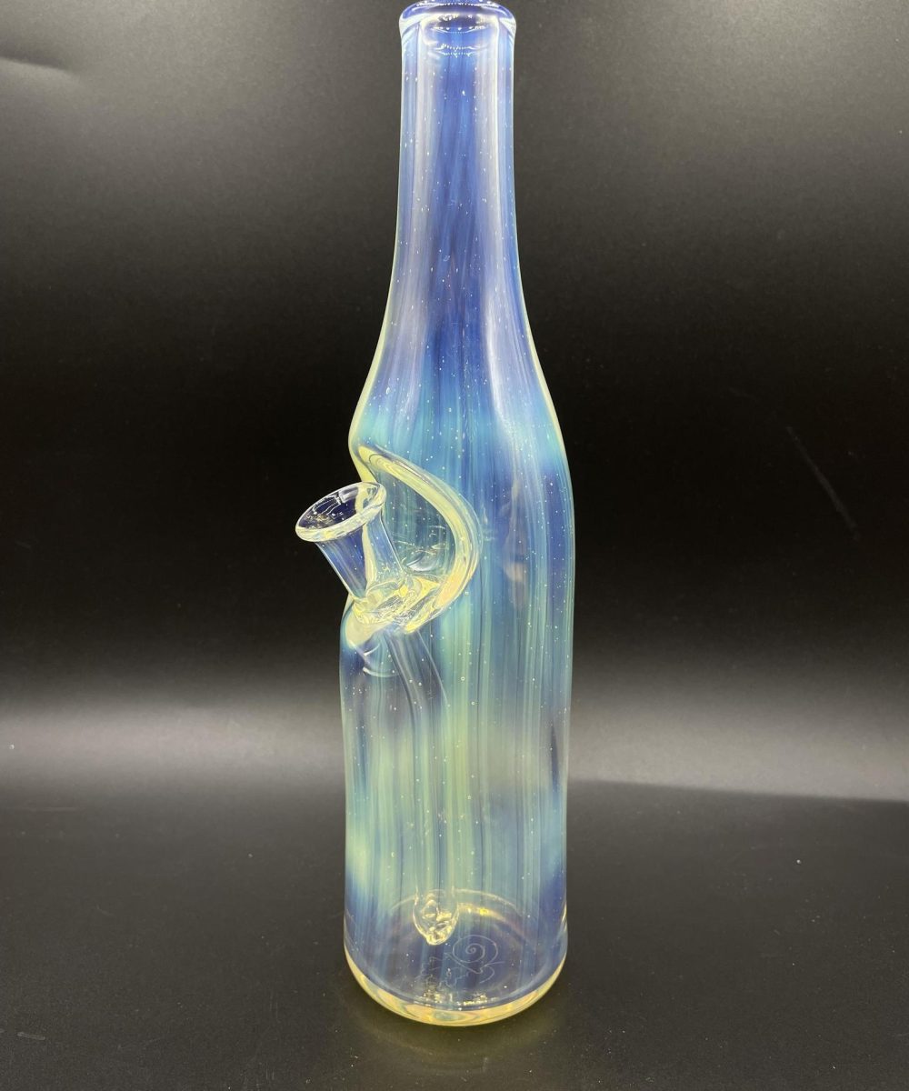 Alternative view of SANFORD GLASS: 9" ELIXIR LITE YELLOW SAKE BOTTLE RIG