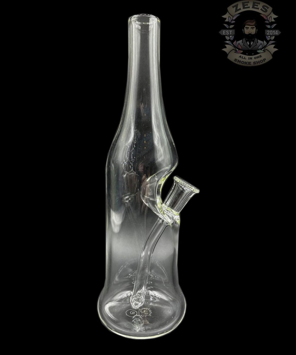 SANFORD GLASS: 9" CLEAR BOTTLE RIG