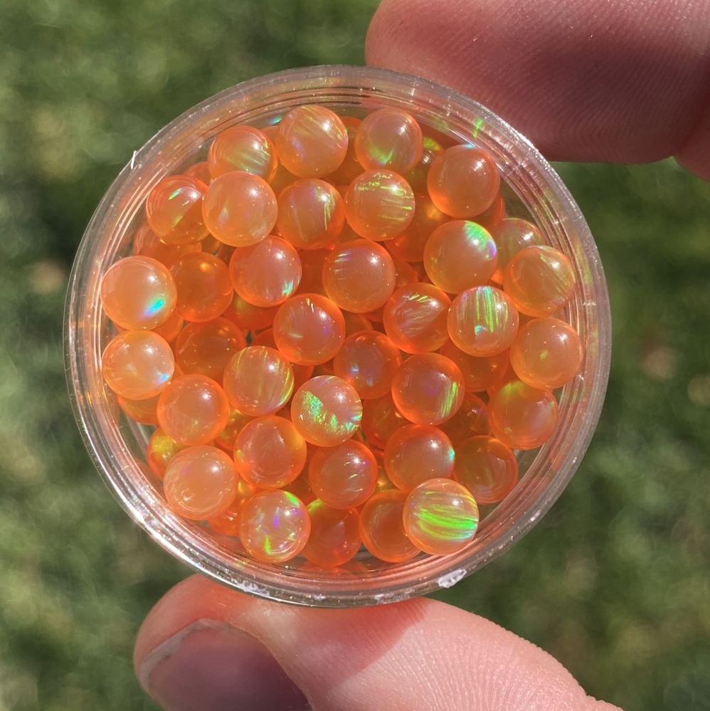 RUBY PEARL CO: 4MM ORANGE OPAL SINGLE 1PK