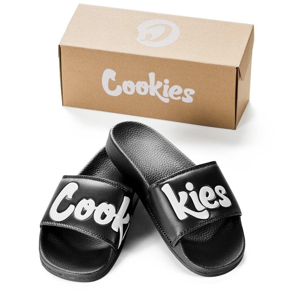 COOKIES: ORIGINAL MINT LOGO FAUX LEATHER (PU) SLIDES
