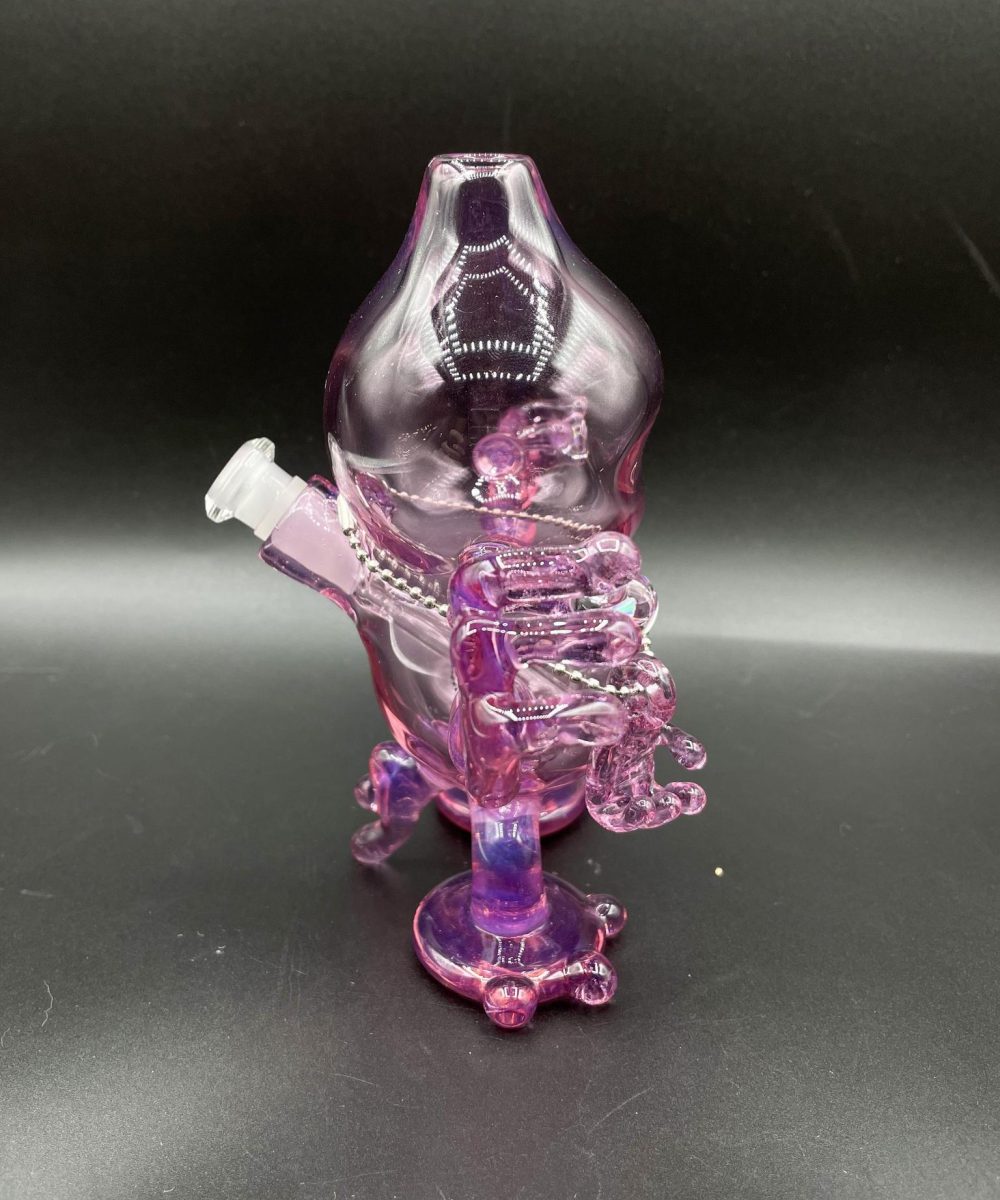 Alternative view of SANDBERG GLASS: PURPLE LOLLIPOP MUNNY STATUE RIG