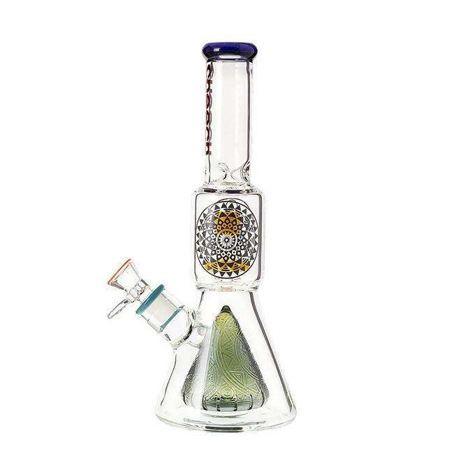 Alternative view of CHEECH GLASS: 12" DUAL PERC BLIME DESIGN WITH FLOATING PYRAMID