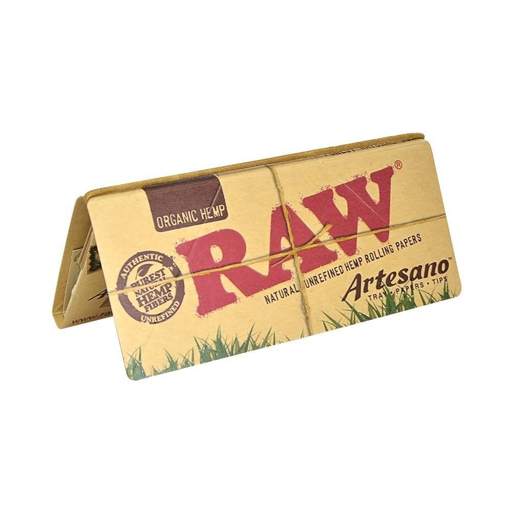 RAW ORGANIC ARTESANO KING SIZE SLIM PAPERS + TIPS + TRAY